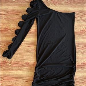 Black one long sleeve dress